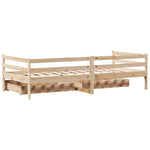 Slaapbank Met Lades 90X200 Cm Massief Grenenhout