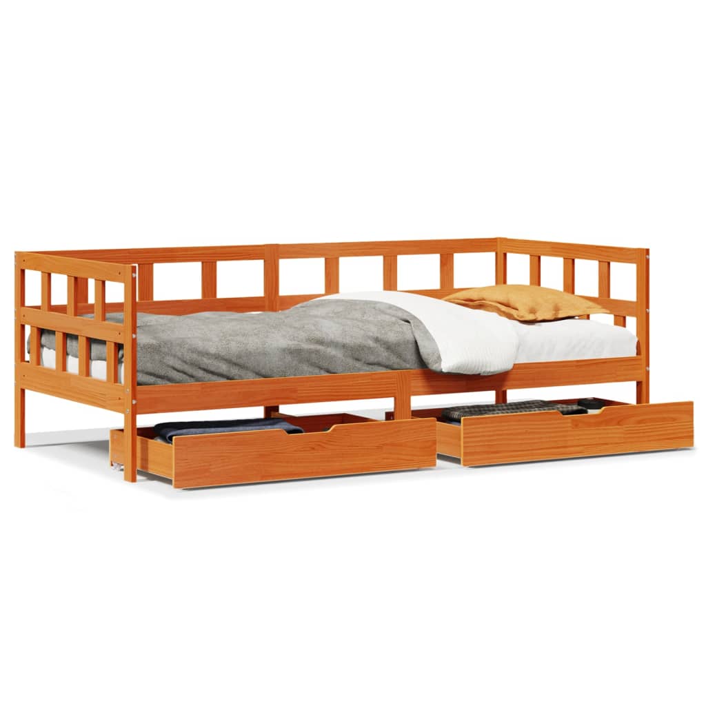 Slaapbank Met Lades Zonder Matras Hout