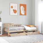 Slaapbank Met Lades 80X200 Cm Massief Grenenhout