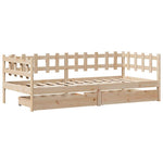 Slaapbank Met Lades 90X200 Cm Massief Grenenhout