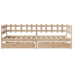 Slaapbank Met Lades 90X200 Cm Massief Grenenhout