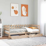 Slaapbank Met Lades 90X200 Cm Massief Grenenhout