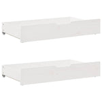 Slaapbank Met Lades 90X190 Cm Massief Grenenhout Wit
