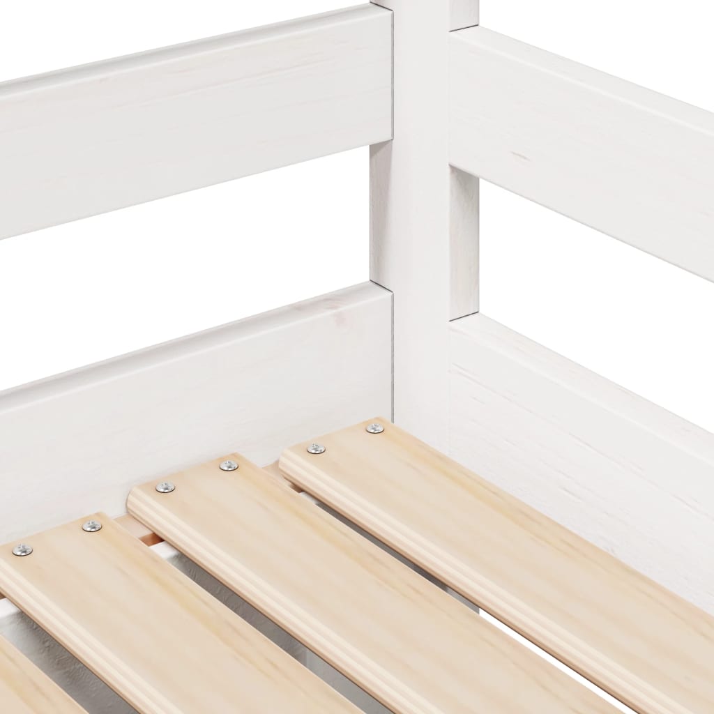 Slaapbank Met Onderschuifbed/Lades Zonder Matras 90X190 Cm Wit