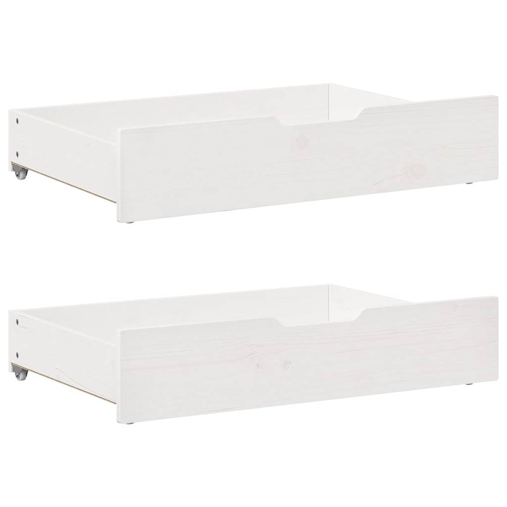 Slaapbank Met Onderschuifbed/Lades Zonder Matras 80X200 Cm Wit