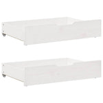 Slaapbank Met Onderschuifbed/Lades Zonder Matras 80X200 Cm Wit