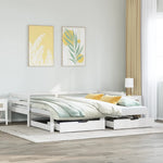 Slaapbank Met Onderschuifbed/Lades Zonder Matras 80X200 Cm Wit