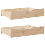 Slaapbank Met Onderschuifbed En Lades Zonder Matras 90X200 Cm