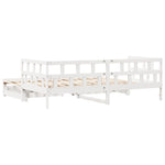 Slaapbank Met Onderschuifbed/Lades Zonder Matras 80X200 Cm Wit