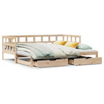 Slaapbank Met Onderschuifbed En Lades Zonder Matras 90X190 Cm
