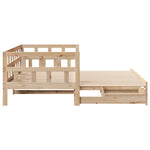 Slaapbank Met Onderschuifbed En Lades Zonder Matras 90X190 Cm