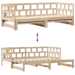 Slaapbank Met Onderschuifbed En Lades Zonder Matras 90X190 Cm