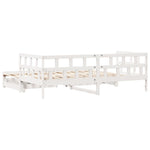 Slaapbank Met Onderschuifbed/Lades Zonder Matras 90X190 Cm Wit