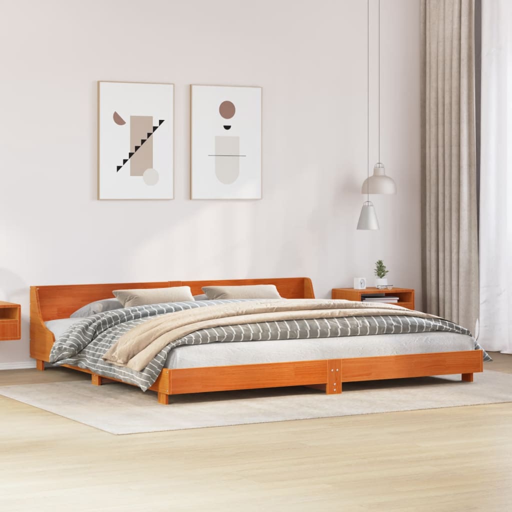 Bedframe Zonder Matras Massief Grenenhout