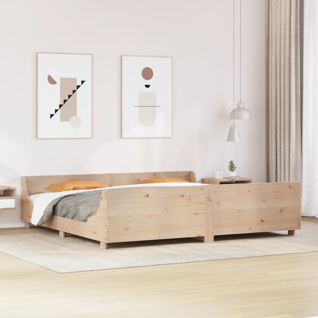 Bedframe Zonder Matras Massief Grenenhout