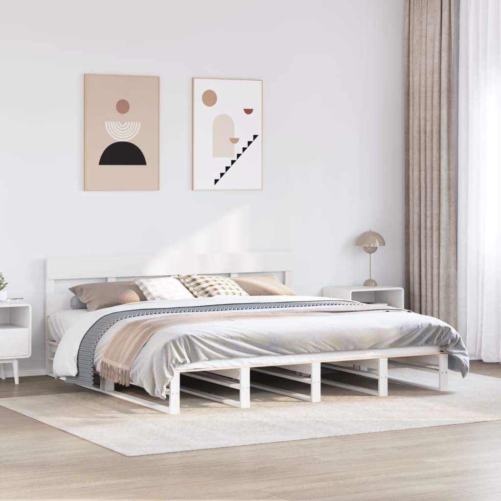 Bedframe Zonder Matras Massief Grenenhout