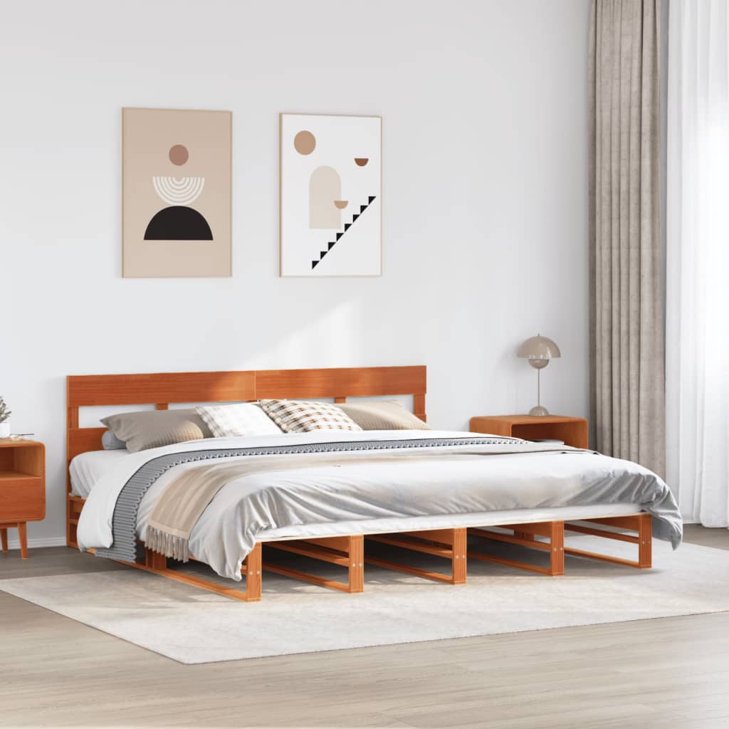 Bedframe Zonder Matras Massief Grenenhout