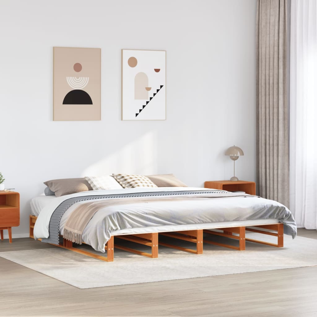 Bedframe Zonder Matras Massief Grenenhout