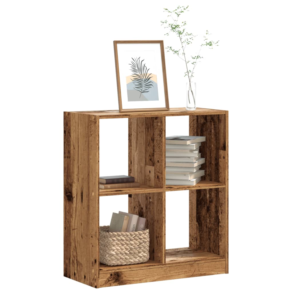 Boekenkast 102X32X Bewerkt Hout Kleurig Oud Hout