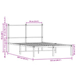 Bedframe Zonder Matras Metaal Kleurig
