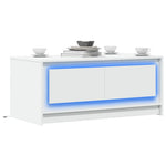 Salontafel Met Led-Verlichting Bewerkt Hout Eiken