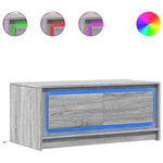 Salontafel Met Led-Verlichting Bewerkt Hout Eiken