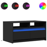 Salontafel Met Led-Verlichting Bewerkt Hout