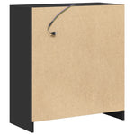 Dressoir Met Led 77X34X85 Cm Bewerkt Hout