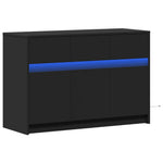 Tv-Meubel Met Led 91X34X61 Cm Bewerkt Hout