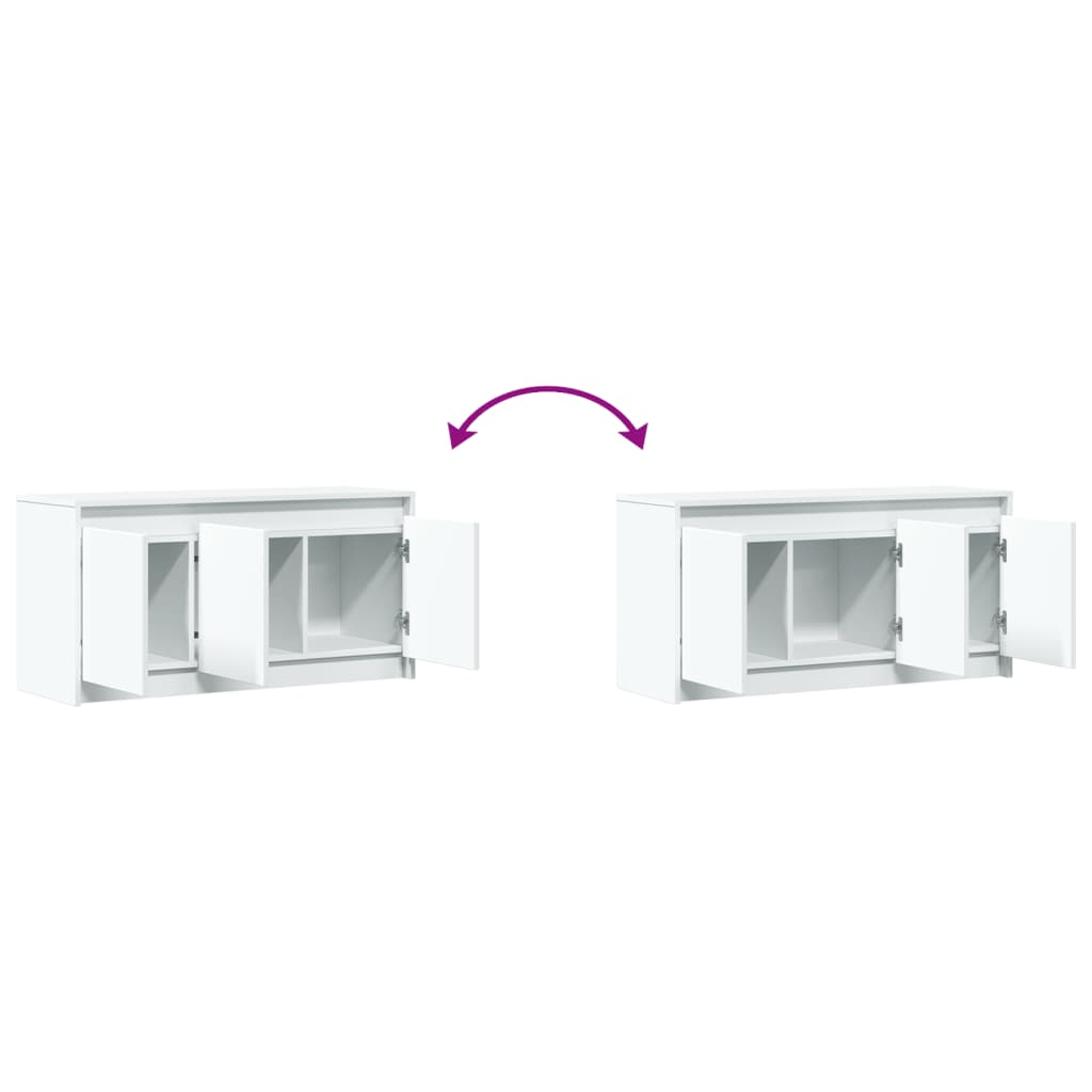 Tv-Meubel Met Led 100X34X50 Cm Bewerkt Hout