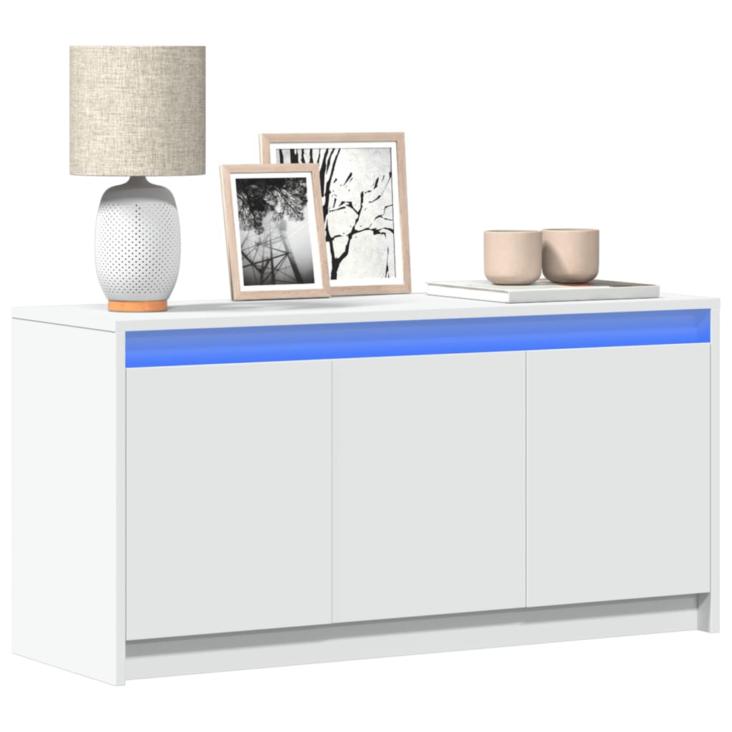 Tv-Meubel Met Led 100X34X50 Cm Bewerkt Hout