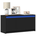 Tv-Meubel Met Led 100X34X50 Cm Bewerkt Hout