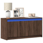Tv-Meubel Met Led 100X34X50 Cm Bewerkt Hout