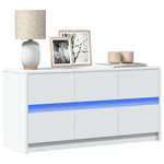 Tv-Meubel Met Led 180X34X50 Cm Bewerkt Hout