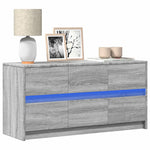 Tv-Meubel Met Led 180X34X50 Cm Bewerkt Hout