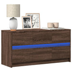 Tv-Meubel Met Led 180X34X50 Cm Bewerkt Hout