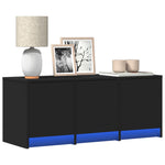 Tv-Meubel Met Led 165X34X40 Cm Bewerkt Hout