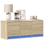 Tv-Meubel Met Led 165X34X40 Cm Bewerkt Hout