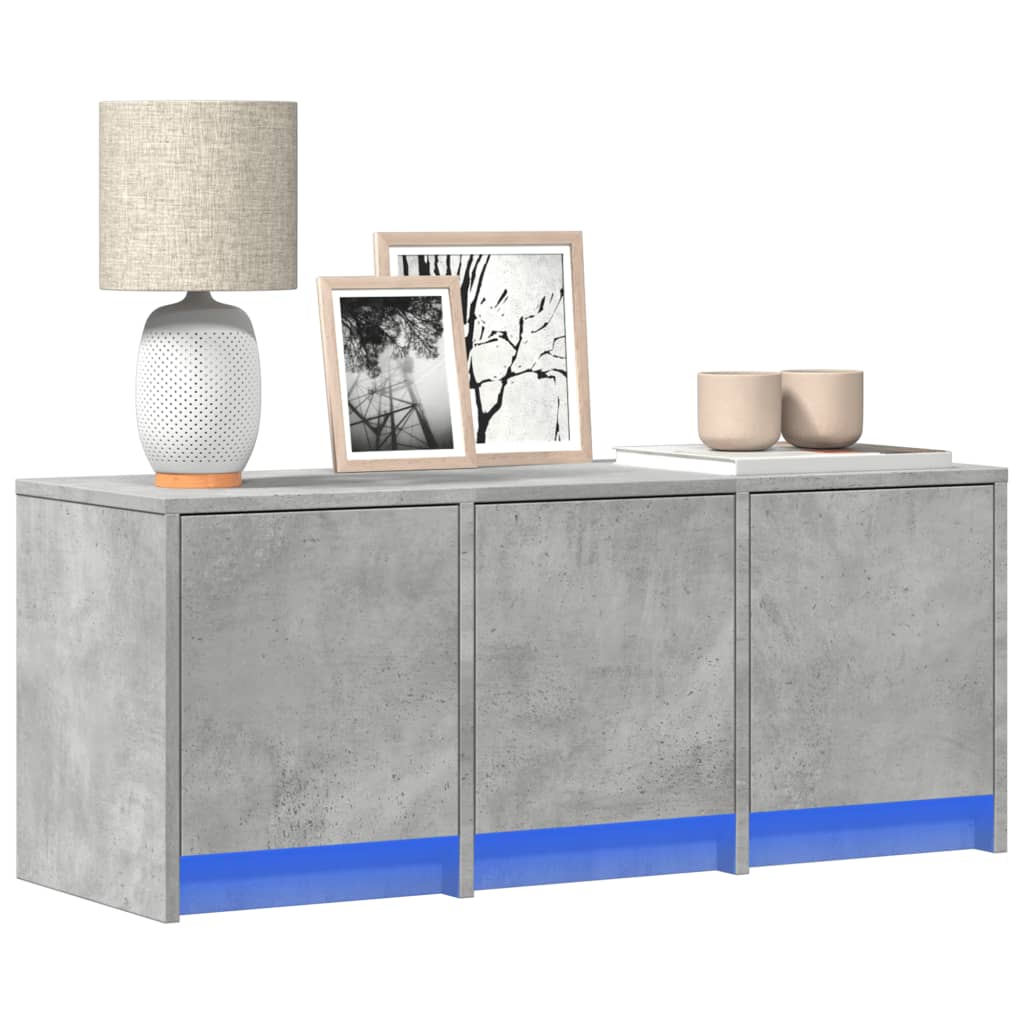 Tv-Meubel Met Led 165X34X40 Cm Bewerkt Hout