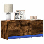 Tv-Meubel Met Led 165X34X40 Cm Bewerkt Hout