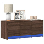 Tv-Meubel Met Led 165X34X40 Cm Bewerkt Hout