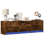 Tv-Meubel Met Led 165X34X40 Cm Bewerkt Hout