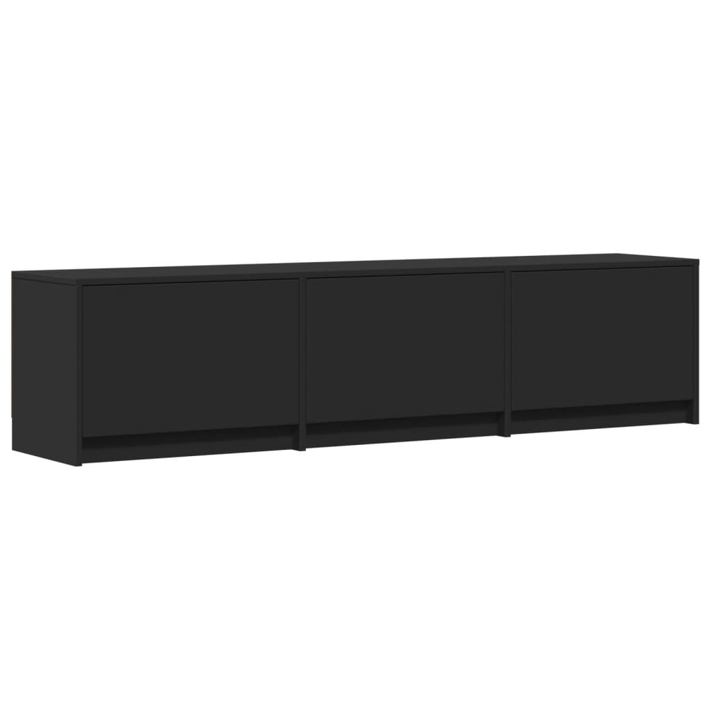 Tv-Meubel Met Led 165X34X40 Cm Bewerkt Hout