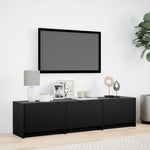 Tv-Meubel Met Led 165X34X40 Cm Bewerkt Hout