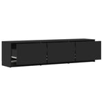 Tv-Meubel Met Led 165X34X40 Cm Bewerkt Hout