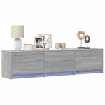Tv-Meubel Met Led 165X34X40 Cm Bewerkt Hout