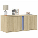 Tv-Wandmeubel Met Led-Verlichting 80X31X35 Cm