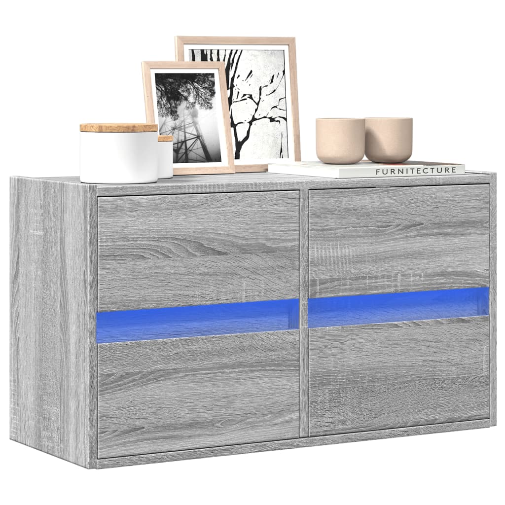 Tv-Wandmeubel Met Led-Verlichting 41X31X45 Cm