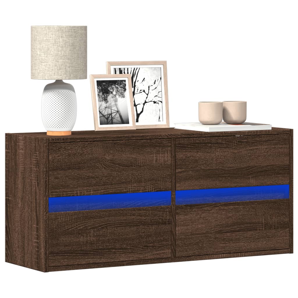 Tv-Wandmeubel Met Led-Verlichting 41X31X45 Cm