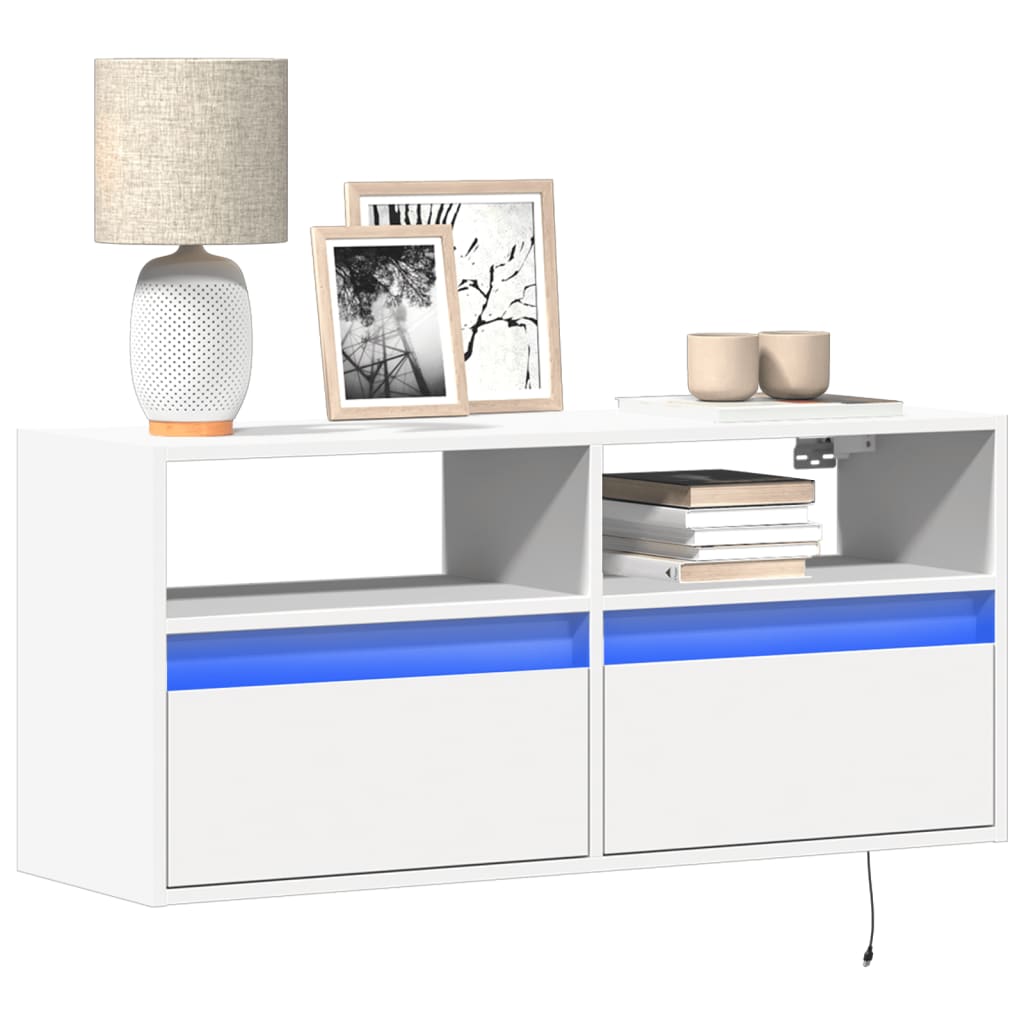 Tv-Wandmeubel Met Led-Verlichting 100X31X45 Cm